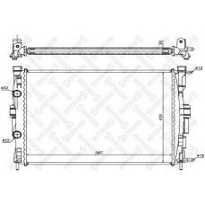 10-25183-SX STELLOX Радіатор охолодження двигуна