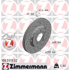 100.3313.52 ZIMMERMANN Гальмівний диск
