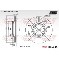 855044 MAXTECH Гальмівний диск