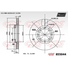 855044 MAXTECH Гальмівний диск