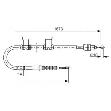 1 987 482 361 BOSCH Тросик, cтояночный тормоз