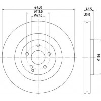 8DD 355 110-111 HELLA Гальмівний диск
