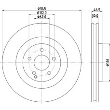8DD 355 110-111 HELLA Гальмівний диск