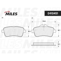 E410451 MILES Комплект гальмівних колодок дисковий гальм