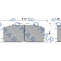 FO 440481 FOMAR Friction Комплект гальмівних колодок дисковий гальм
