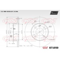 871050 MAXTECH Гальмівний диск