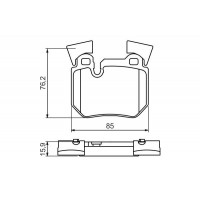 0 986 494 421 BOSCH Комплект гальмівних колодок дисковий гальм