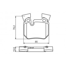 0 986 494 421 BOSCH Комплект гальмівних колодок дисковий гальм