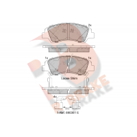 RB2178 R BRAKE Комплект гальмівних колодок дисковий гальм