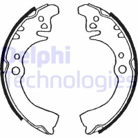 LS1509 DELPHI Комплект гальмівних колодок