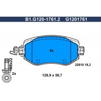 B1.G120-1761.2 GALFER Комплект гальмівних колодок дисковий гальм