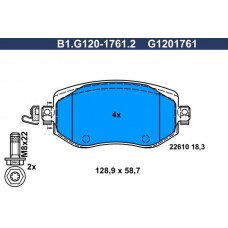B1.G120-1761.2 GALFER Комплект гальмівних колодок дисковий гальм