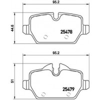 P 06 080 BREMBO Комплект гальмівних колодок дисковий гальм