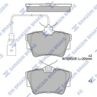 SP4173 Hi-Q Комплект гальмівних колодок дисковий гальм