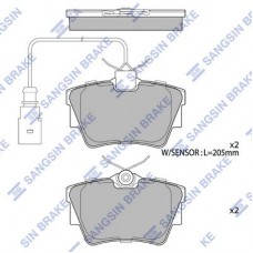 SP4173 Hi-Q Комплект гальмівних колодок дисковий гальм