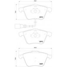 P 85 129 BREMBO Комплект гальмівних колодок дисковий гальм
