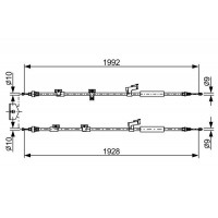 1 987 482 494 BOSCH Тросик, cтояночный тормоз