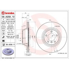 09.A259.11 BREMBO Гальмівний диск