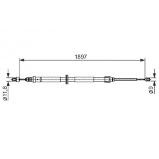 1 987 482 433 BOSCH Тросик, cтояночный тормоз