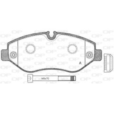 BPA1245.00 OPEN PARTS Комплект гальмівних колодок дисковий гальм