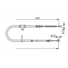1 987 477 862 BOSCH Тросик, cтояночный тормоз