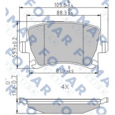 FO 912381 FOMAR Friction Комплект гальмівних колодок дисковий гальм