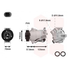 3700K496 VAN WEZEL Компресор кондиціонера