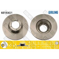 6016451 GIRLING Гальмівний диск