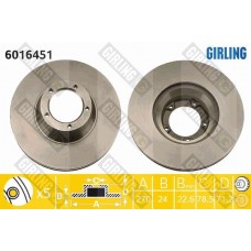 6016451 GIRLING Гальмівний диск