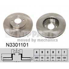 N3301101 NIPPARTS Гальмівний диск