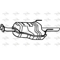 P4492 FENNO Глушник вихлопних газів кінцевий