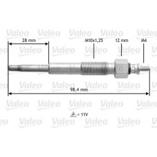 345155 VALEO Свічка розжарювання