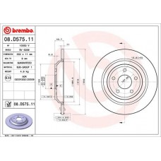 08.D575.11 BREMBO Гальмівний диск