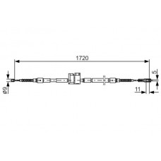 1 987 477 882 BOSCH Тросик, cтояночный тормоз
