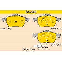 BA2269 BARUM Комплект гальмівних колодок дисковий гальм