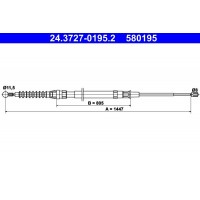 24.3727-0195.2 ATE Тросик, cтояночный тормоз