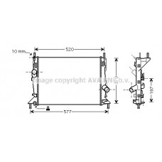 FD2368 AVA QUALITY COOLING Радіатор охолодження двигуна