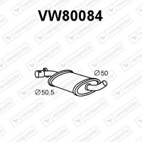 VW80084 VENEPORTE Середній глушник вихлопних газів