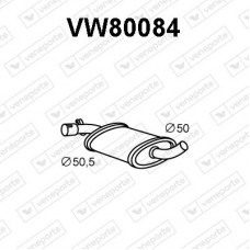 VW80084 VENEPORTE Середній глушник вихлопних газів