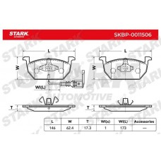 SKBP-0011506 Stark Комплект гальмівних колодок дисковий гальм