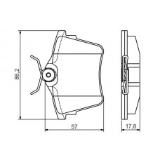 0986495090 BOSCH BOSCH Гальмівні колодки задн. CITROEN C5 08- PEUGEOT 407 04-
