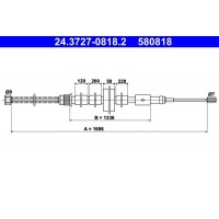 24.3727-0818.2 ATE Тросик, cтояночный тормоз