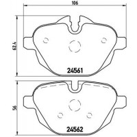 P 06 064 BREMBO Комплект гальмівних колодок дисковий гальм