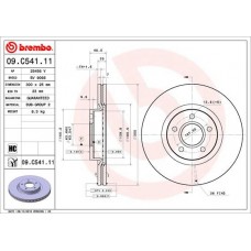 09.C541.11 BREMBO Гальмівний диск