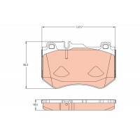 GDB2078 TRW Комплект гальмівних колодок дисковий гальм