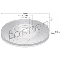 409 481 TOPRAN Гальмівний диск