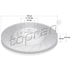 409 481 TOPRAN Гальмівний диск