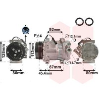 1700K366 VAN WEZEL Компресор кондиціонера