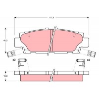 GDB1257 TRW Комплект гальмівних колодок дисковий гальм