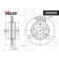 K000698 MILES Гальмівний диск